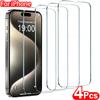 Защитное стекло для экрана iPhone, Защитная пленка, 15, 14, 13, 12, 11 Pro Max, 6, 7, 8 Plus, X, XS, XR, 4 шт.