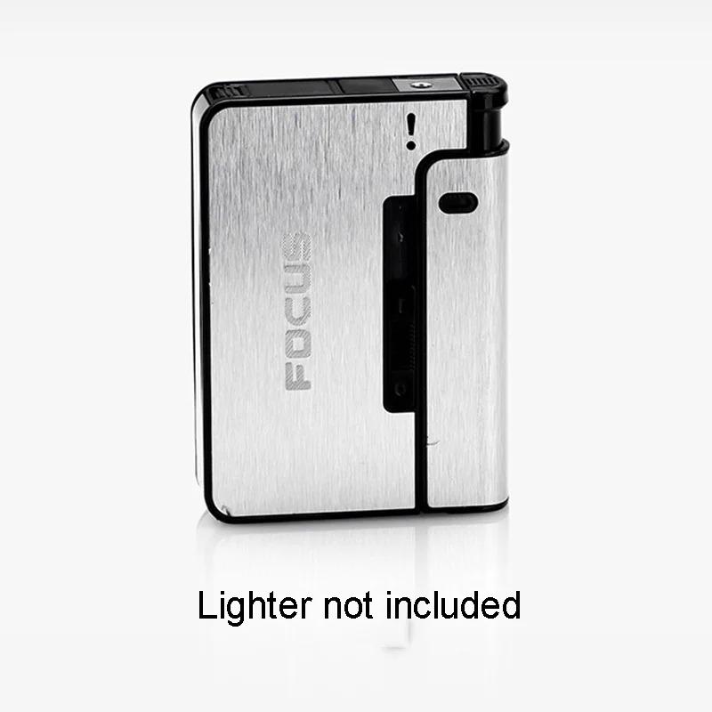 Elegant Portable Automatic Metal Cigarette Case, Holds 10 King - Size Cigarettes.Lighter Not Included.A Heartfelt Gift for Men