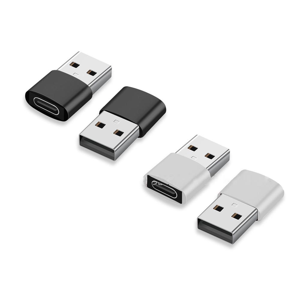 4Pcs USB Type C Female To USB A Male Adapter Aluminium Alloy Portable USB A Male Converter