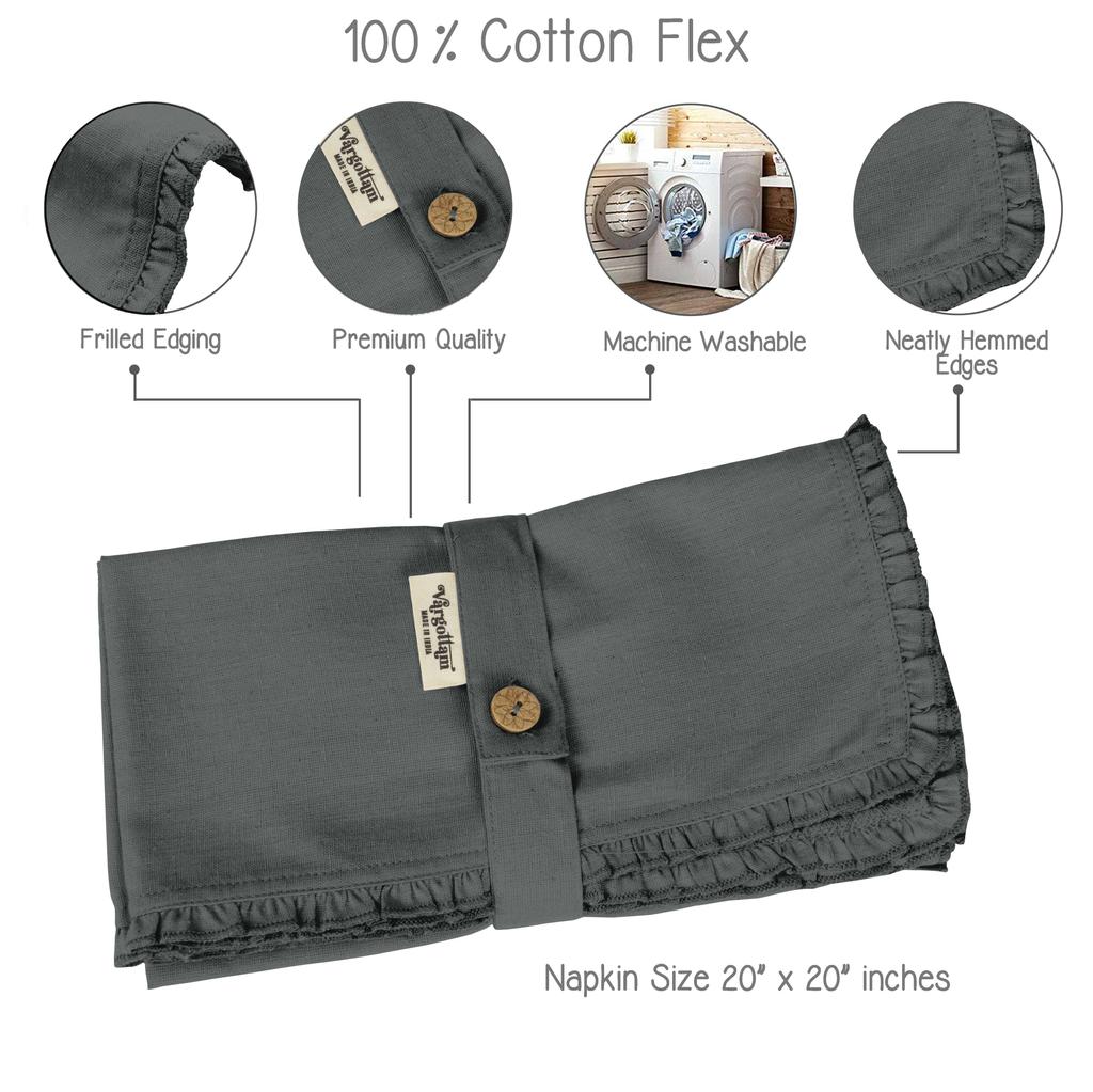 Vargottam Черный домашний декор вечеринки обеденный стол льняные многоразовые салфетки набор-упаковка из