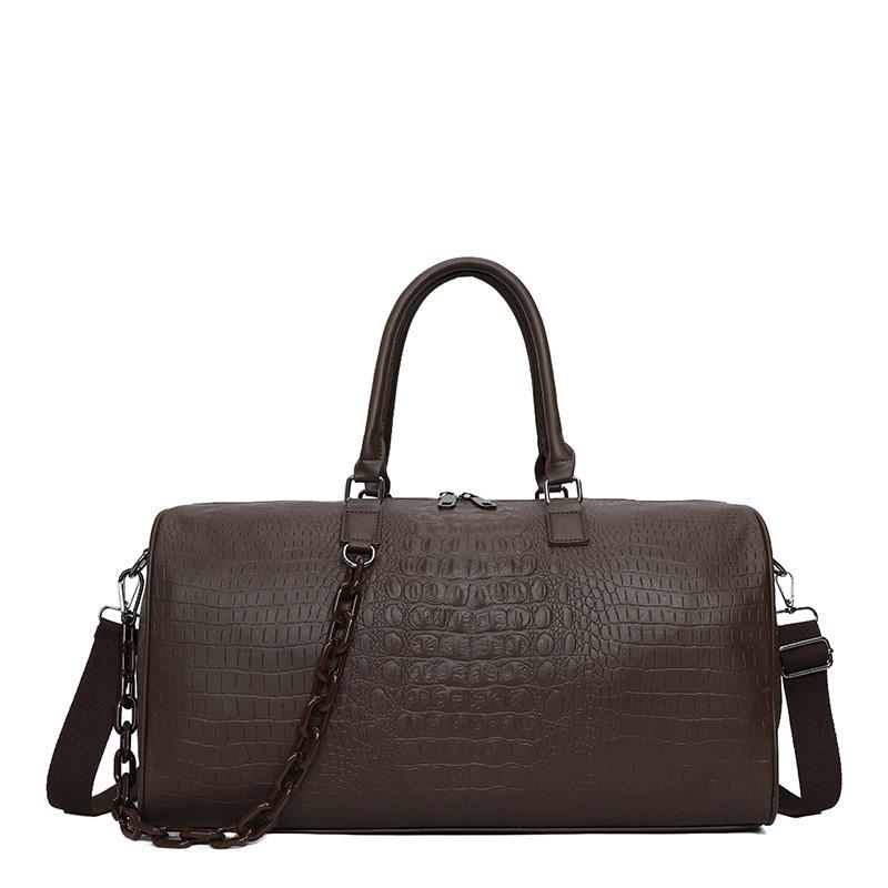 Stylish Travel Bag for Women Large Capacity Tote Carry On Luggage, Premium Faux Leather Sport Gym Bag