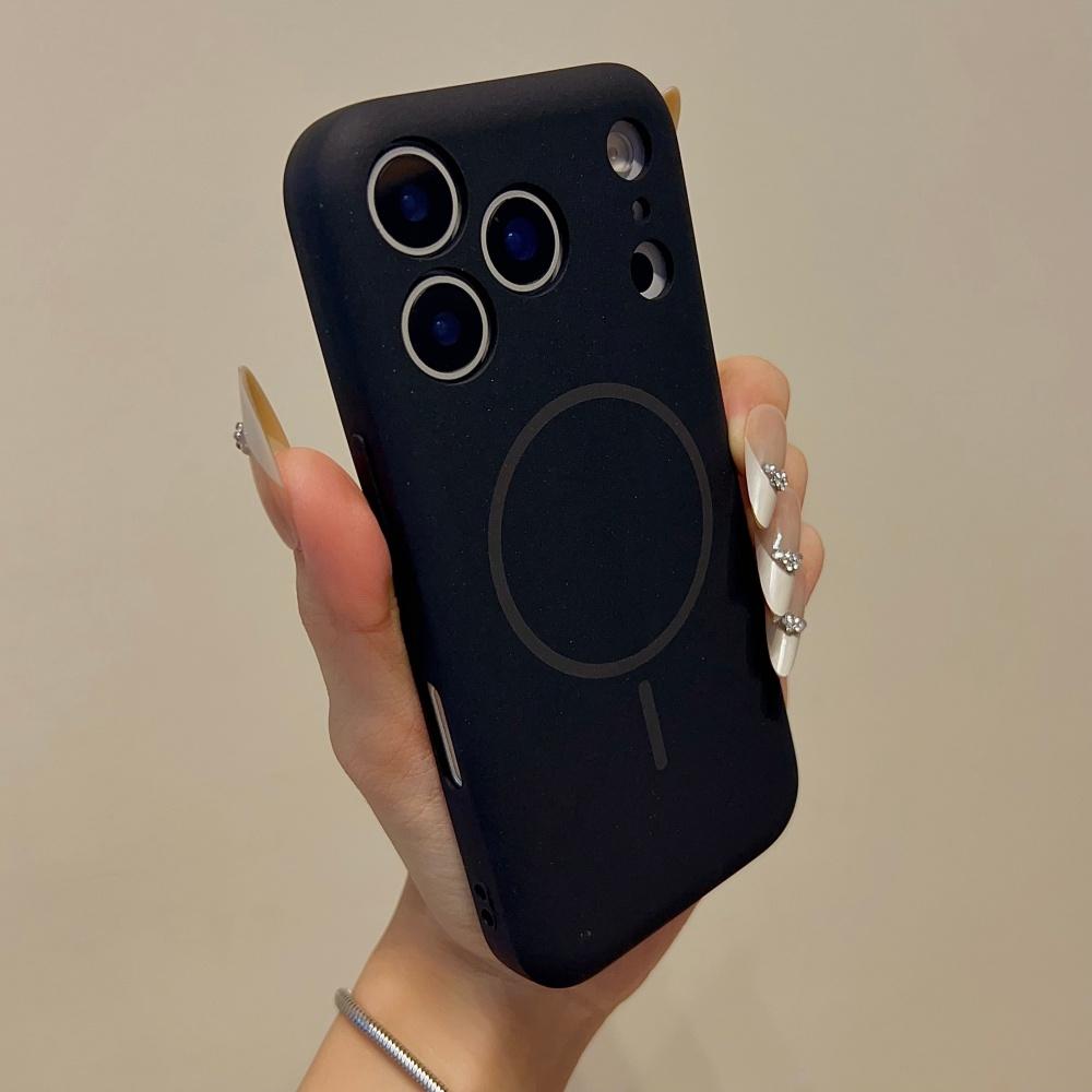 Чехол для телефона с магнитами и бампером в виде самолета для For Iphone 17 Air 16 15 14 13 12 Pro Max Прочный матовый для беспроводной зарядки Magsafe