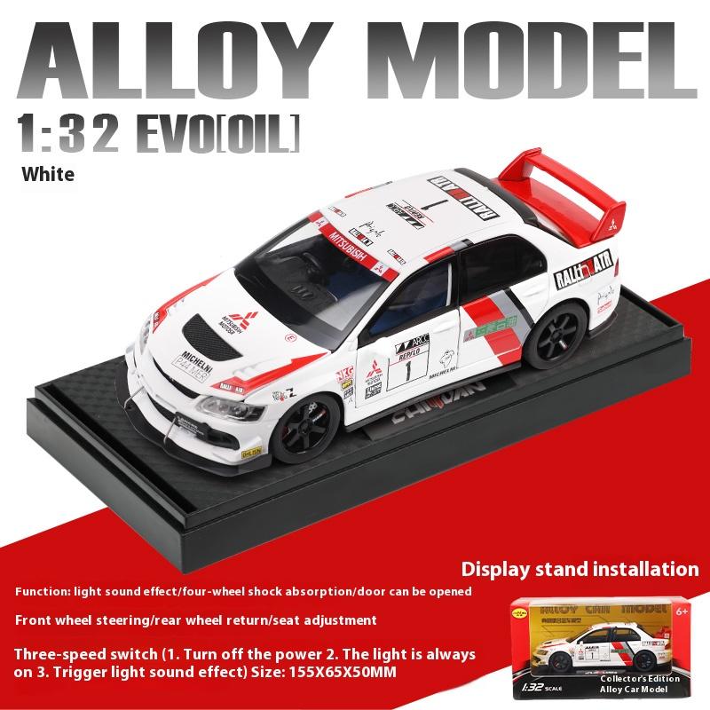 Mitsubishi EVO Model Alloy 1:32 Simulated Jdm Sports Car, Children's Toy Collection Model Ornaments for Boys Gifts