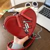 Fashion Love Heart Shape Shoulder Bags For Women Luxury Designer Leather Handbags Brand Female Chain Crossbody Purse Bag