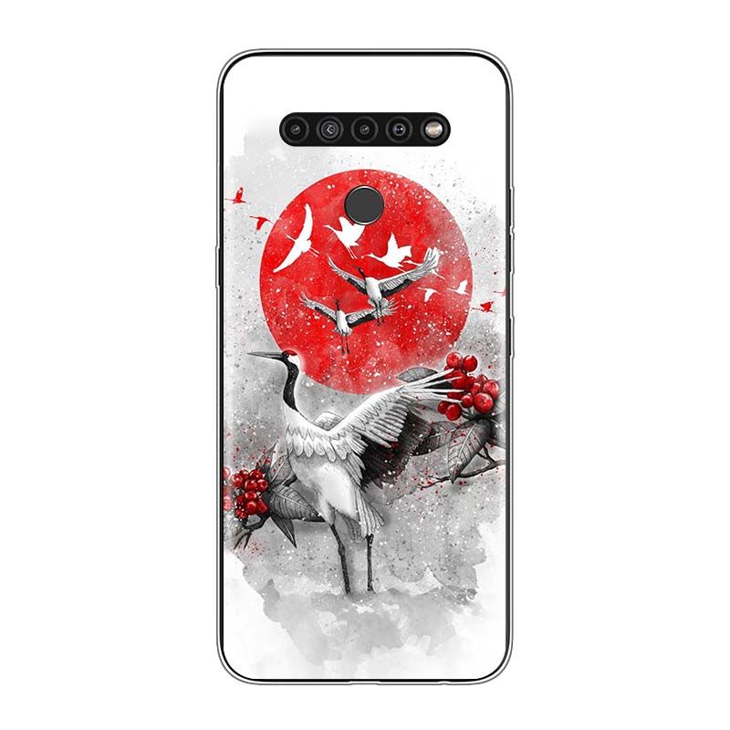 Японское красное солнце аниме для LG V60 V50S V50 G8X G8S G8 G7 ThinQ 5G K61 K51S K41S K30 K20 Q60 Q9 Мягкий чехол для телефона