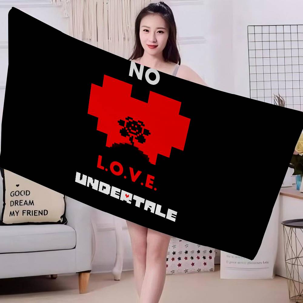 Аниме Дизайн Игра Undertale Микрофибра Печатное Пляжное Полотенце Альпинизм Йога Пляж Плавание Бег Впитывающее Мягкое Полотенце