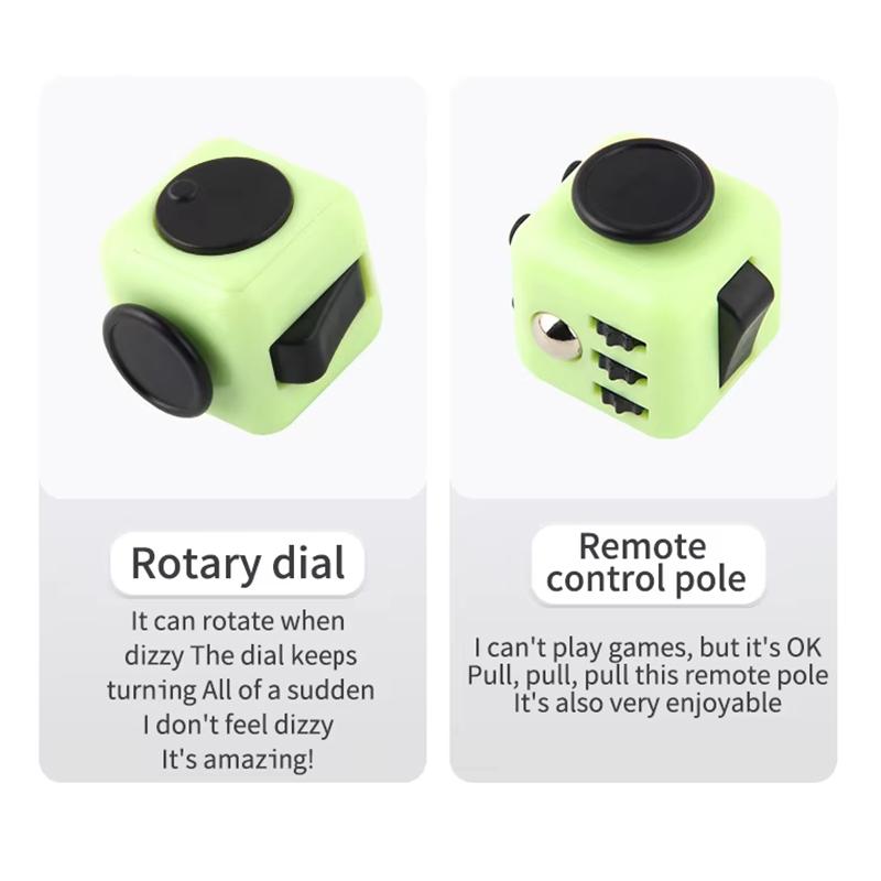 Mini Fidget Cube Toy Vinyl Desk Finger Toys Squeeze Fun Stress Reliever Antistress Stress Cube Toys