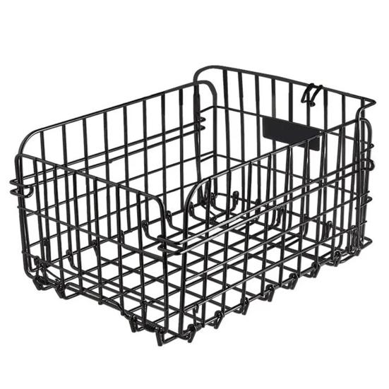 Корзина для заднего багажника велосипеда с вкладышем, складная, сверхпрочная, большой вместимости, выдерживает 56 фунтов, универсальная, металлическая, для горного, дорожного велосипеда