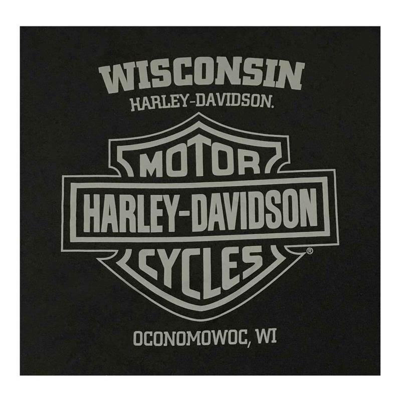 Мужская футболка с длинным рукавом Harley-Davidson Crest из смесовой ткани, с круглым вырезом, из мягкой эластичной ткани, повседневный топ