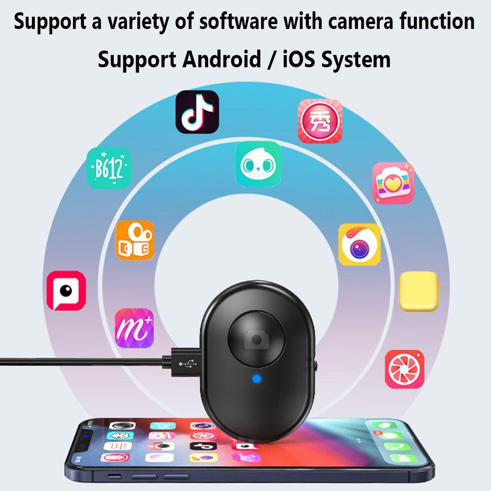 Camera Controller Rechargeable Remote Control Button Shutter Release Self-Timer Bluetooth Wireless