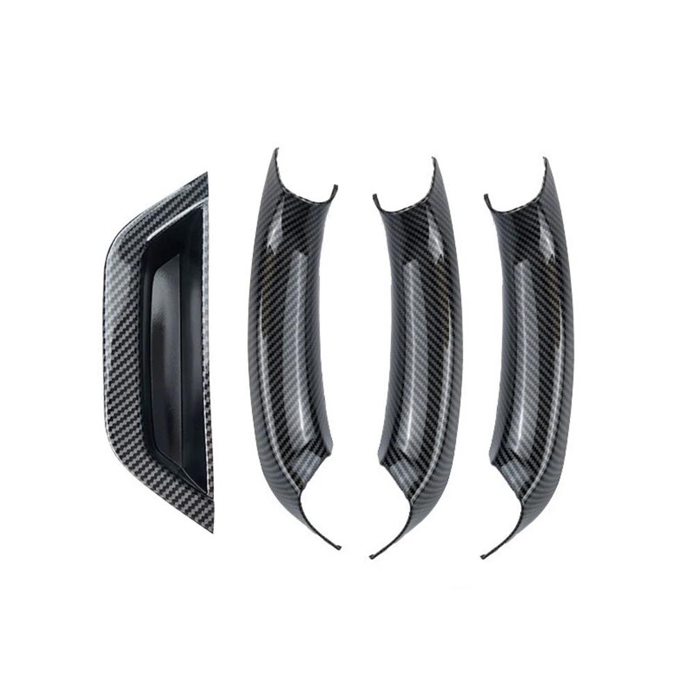 Carbon Fiber Car Interior Door Handle Panel Pull Cover LHD Black For BMW X3 X4 F25 F26 2010 2011 2012 2013 2014 2015 2016 2017