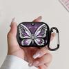 Purple Butterfly And The Flower Case For Airpods 1 2 Pro Pro2 Pro3 4 3 Earphone Cases Cover