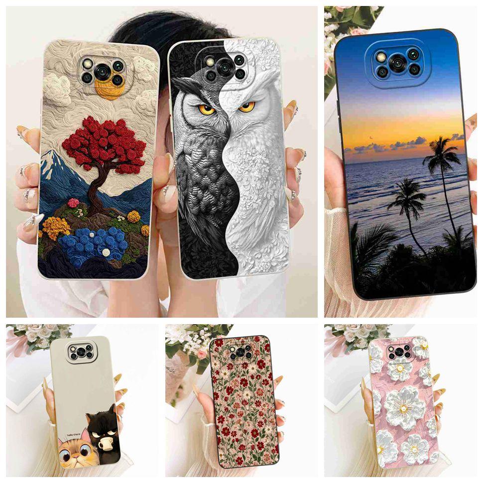 For Xiaomi Poco X3 NFC Case PocoX3 Colorful Printed Cover Soft Silicone TPU For Xiaomi Poco X3 X 3 NFC Pro Cases Bumper