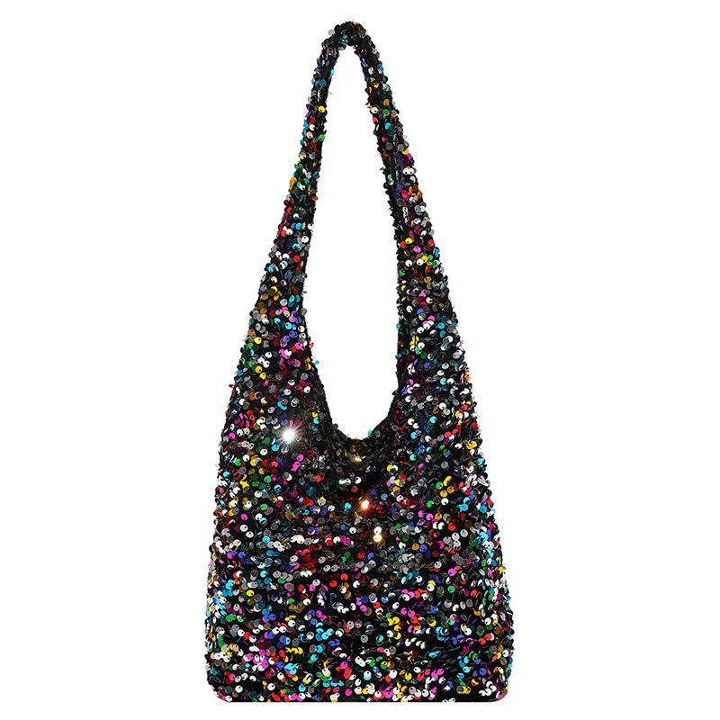 Personalized Sequin Underarm Bag for Women 2025 New Fashion Handbag Large Capacity Versatile Shoulder Bucket Bag