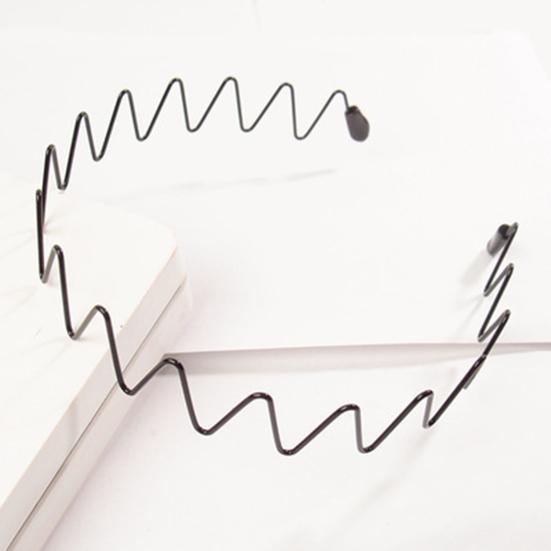 5/8/10 шт. черные металлические повязки на голову унисекс весенние волнистые повязки на голову нескользящие спортивные обручи для волос для мужчин и женщин фитнес повседневная одежда