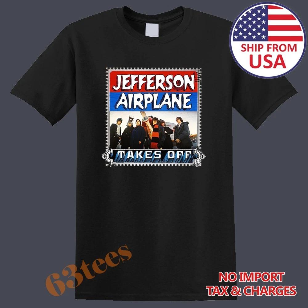 Jefferson Airplane Men's Black Size S to 5XL