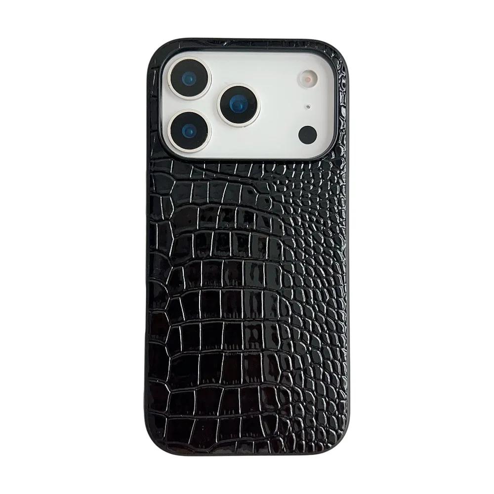 Чехол из ПУ кожи с узором 'Змеиный личи' и леопардовым принтом для IPhone 17 Air 16 15 14 Plus Pro Max, противоударный, прочный защитный задний чехол