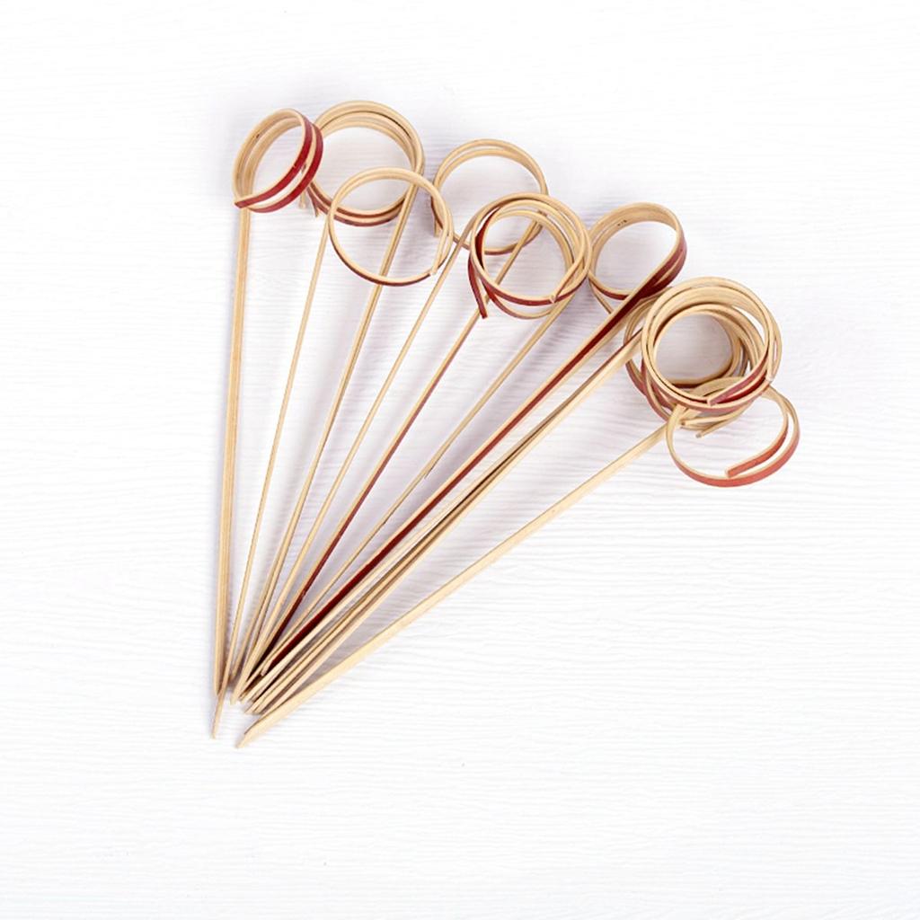 Eco-friendly Disposable Scissor Shaped Fancy Sticks Appetizers Picks Ring Toothpick Cocktail Skewer