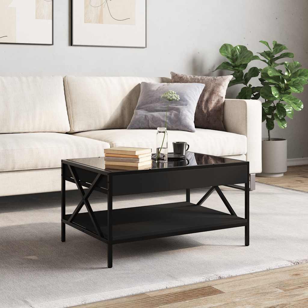 Infinity LED Coffee Table Black 70 x 50 x 38 cm