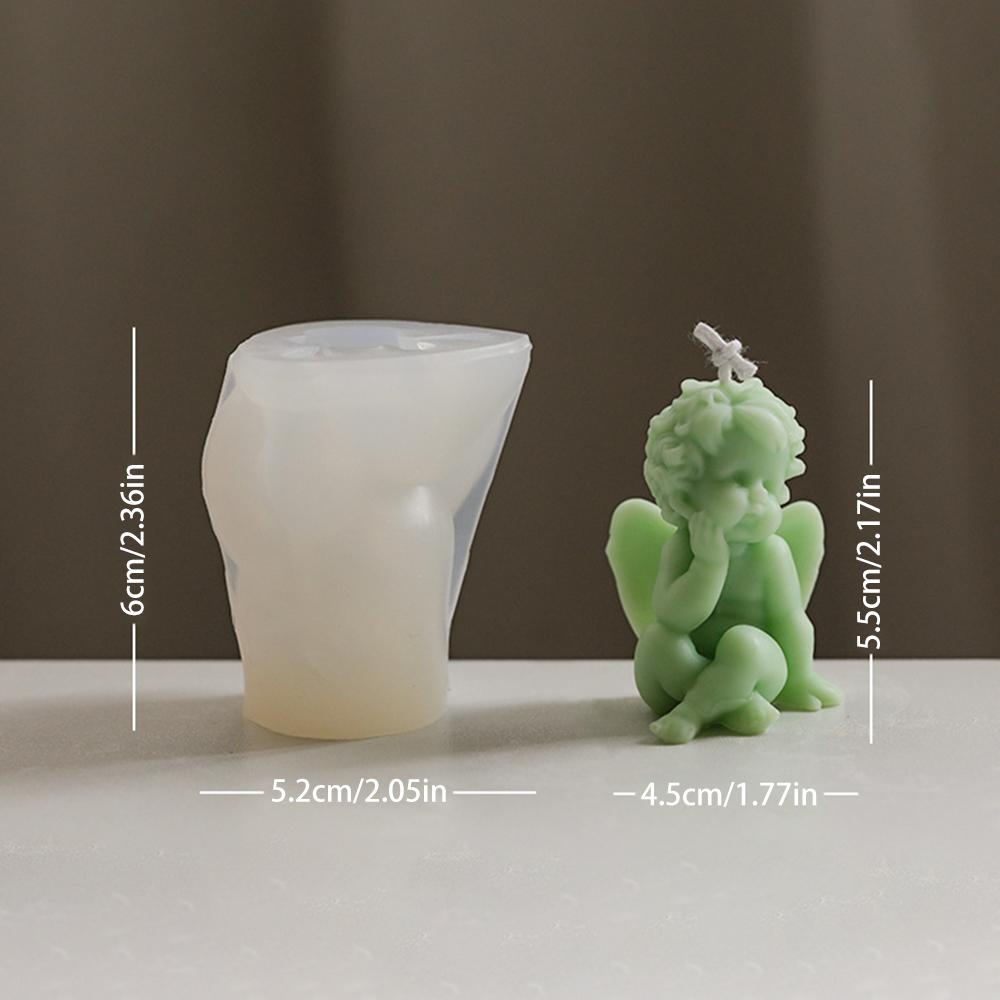 Силиконовая форма для свечи в виде ракушки-херувима, форма для смолы «Ангел-ракушка», «сделай сам», ручная работа, домашний декор, свеча, мыловарение