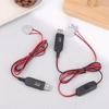 USB-кабель-зарядное устройство для поддельной батарейки Cr2032 с переключателями, кабель питания для часов, микрофона, игрушки, пульта ДУ