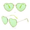 Prom UV Protection Heart Glasses Sun Glasses Heart-Shaped Sunglasses Pink Hippie Sunglasses Rimless