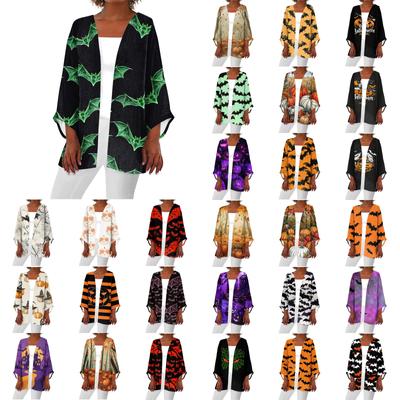 Женская повседневная модная легкая куртка средней длины с принтом, кардиган