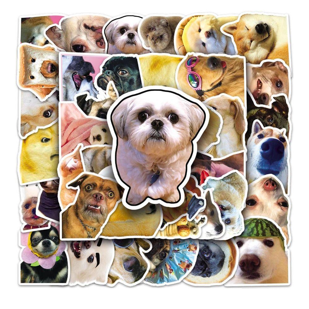 50PCS Husky Puppy Stickers Corgi Shiba Inu Stickers Toy Meme Dog Stickers  Hand Ledger