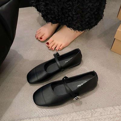 Корейская версия туфель Doudou с квадратной головкой и мягкой подошвой в стиле французской феи, женские туфли 2024 года, весна, новые серебристые туфли Мэри Джейн со светлым ртом