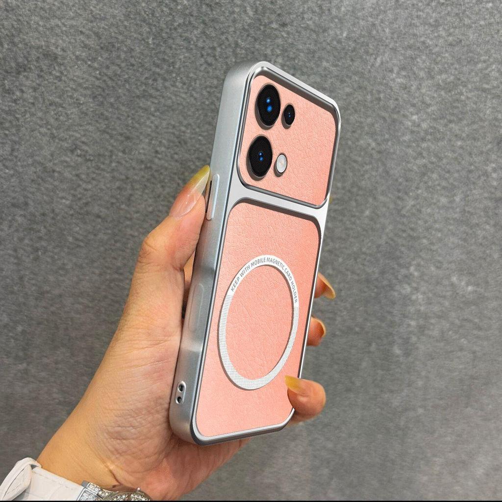 Улучшенный защитный чехол с большим объективом для OPPO Reno16 Pro 5G, 16 F 5G, роскошный кожаный чехол с магнитным кольцом