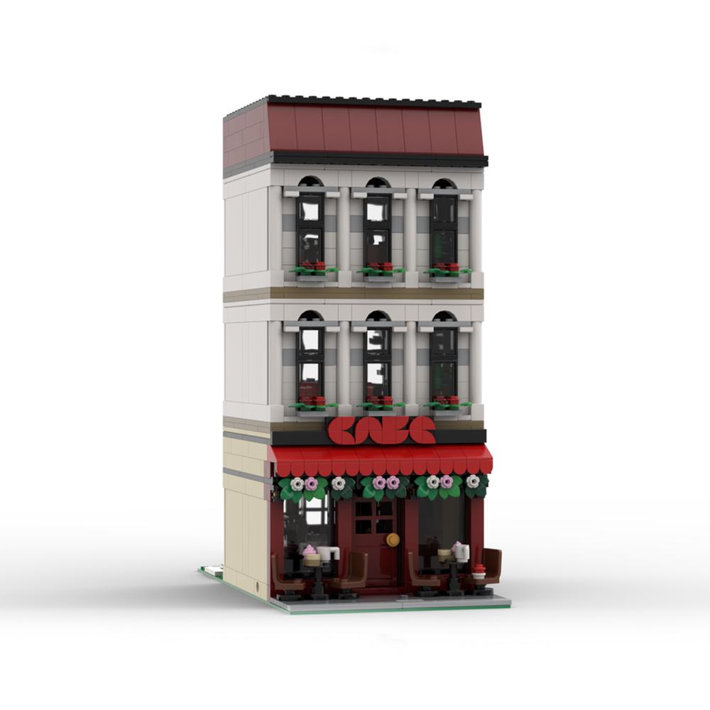 Новый MOC Классическая Анимированная Городская Улица Кафе Модель Строительные Блоки DIY Модульная Сборка Детская Игрушка Мальчик Коллекционный Подарок