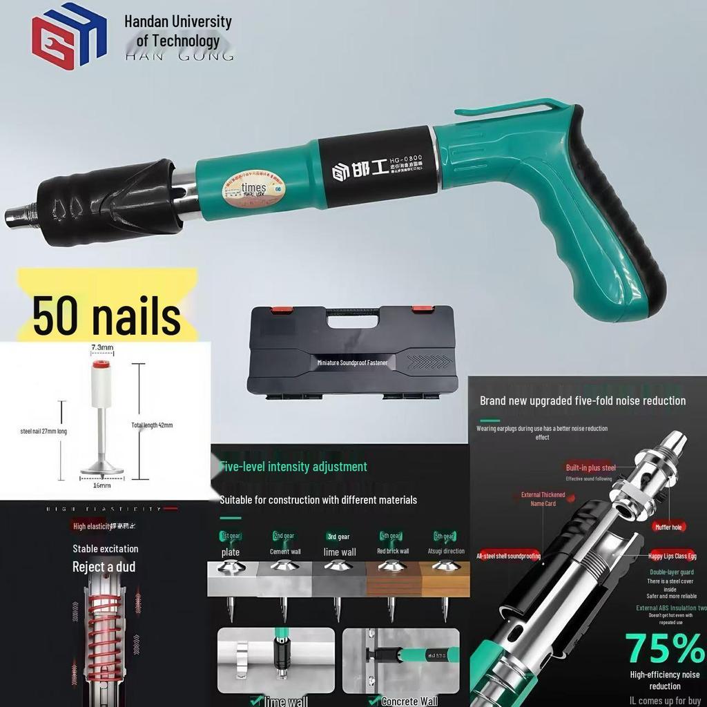 Compact Ceiling Fastener: Lightweight, Adjustable Nailing Tool for Wire and Pipe Clamping