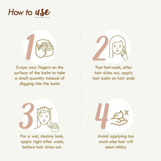 Nat Habit Argan Grapeseed Hair Balm For Men & Women Split Ends, Smoothening, Post Wash Straightening - (Pack of 1, 25ml)