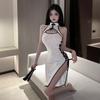 Сексуальное женское белье, женская китайская униформа Cheongsam, боковая шнуровка, открытая ажурная ночная рубашка, горячая экзотическая одежда для ночного клуба для женщин и девочек