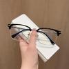 Fashionable and Handsome Men's Business Casual Retro Eyebrow Titanium Frame Glasses Frame Can Be Equipped with Myopia and Degree