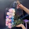 1PC Clear Bouquet Packaging Bags Portable With Handle Valentine's Day Flower Packaging Bags For Wedding