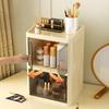 Foldable Cosmetics Storage Boxes Double Door Acrylic Skincare Organizer Case Household Multi Layer Stationery Organize Shelves