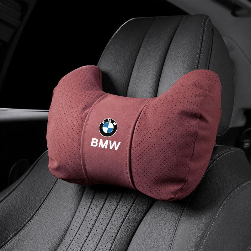 OEBX9 Car Seat Soft Headrest Suede Neck Pillow Waist Cushioning Sticker For BMW G80 G06 G07 G42 G14 G15 G16 F82 F20 F21 F83 M2 M3 M4 M