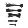 550Pcs Nylon Cable Zip Ties Assortment Set Self Locking Electric Wire Ties for Outdoor Indoor Black
