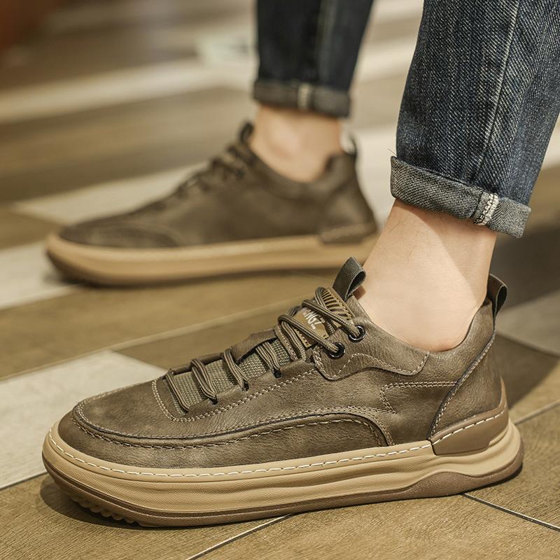 Мужские кроссовки Кожаная повседневная обувь