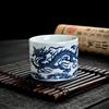 Antique Blue White Dragon Cup - Chinese Qinghua Ceramic Tea Cup, Vintage Porcelain Sake/Whisky Shot Glass, Asian Decor