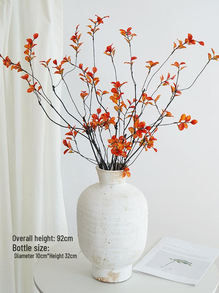 Maple Leaf Dried Flower Bouquet: Autumn Leaves & Tree Trunk Arrangement for Wabi-Sabi Style Home Décor