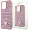 Guess Guhcp14Lhdgtpp Iphone 14 Pro 6.1 Розовый/Pink Жесткий чехол Стразы Треугольник