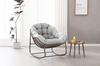 Patio Wicker Egg Rocking Chair, Comfy Rocker Chair with Thick Cushion, Modern Lounge Chair for Balcony, Front Porch, Garden, Backyard, Deck, Gray