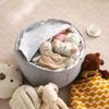 Large Capacity Sofa Stool Cover Round Clothes Storage Bag Storage Leg Bench  Living Room Use