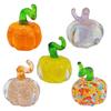 Artisanal Blown Glass Mini Pumpkin Figurine For Holiday Decorations Car Dashboard Display Collectible Accessory