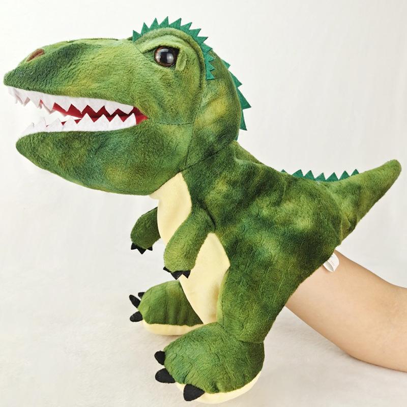 Dinosaur Hand Puppet Plush Toys Kindergarten Performance Hand Control Triceratops Open Mouth Tyrannosaurus Hand Puppets Toy