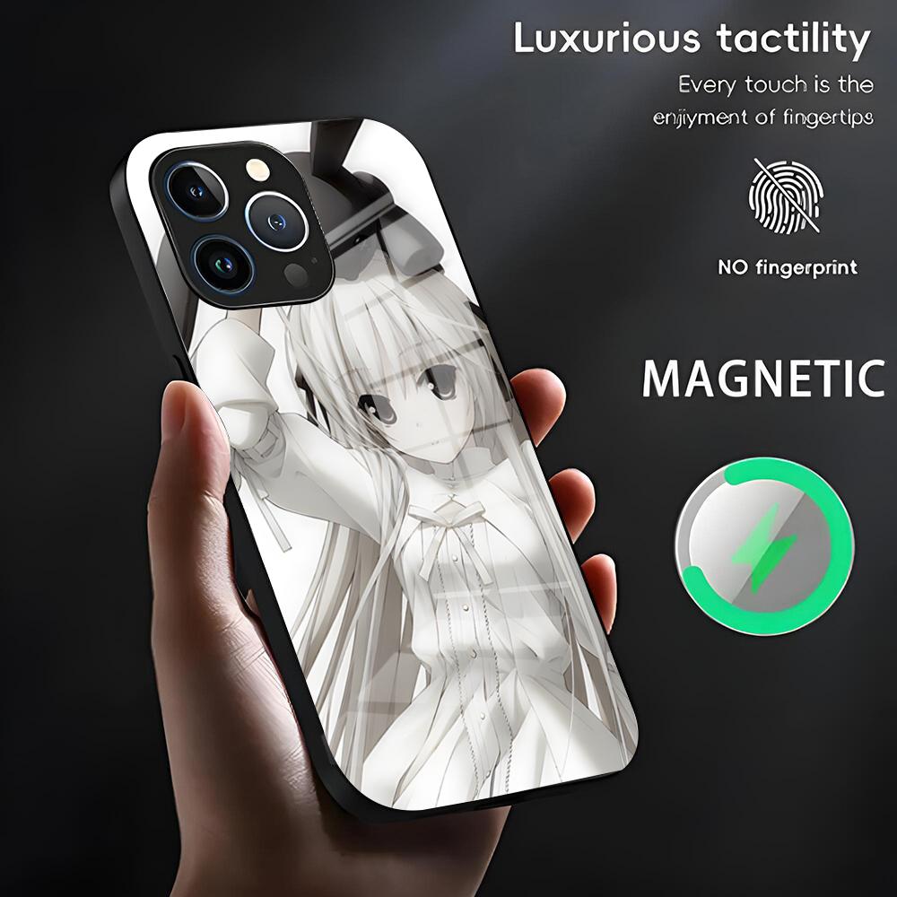 Y-Yosuga No Sora Phone Case For Iphone 17 16 15 14 13 11 12 Pro Max Mini Plus Magnetic Glass Phone Cover