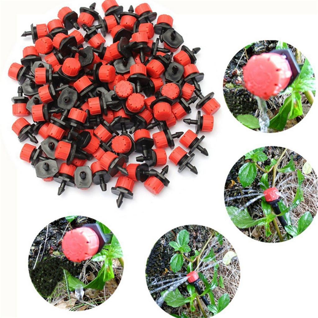 100Pcs Garden Drip Irrigation Sprinklers Micro Water Emitter Dripper Drip Head