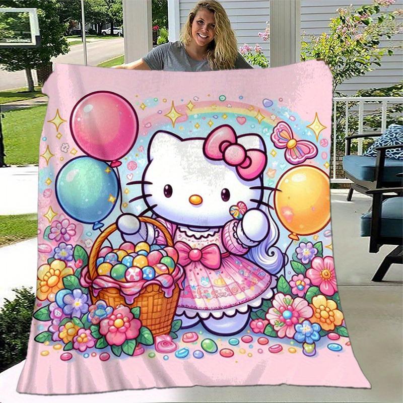 1шт. Hello Kitty Воздушные шары Радуга Плед для улицы - Милый домашний декор, Офисная салфетка, Подарокz0411222